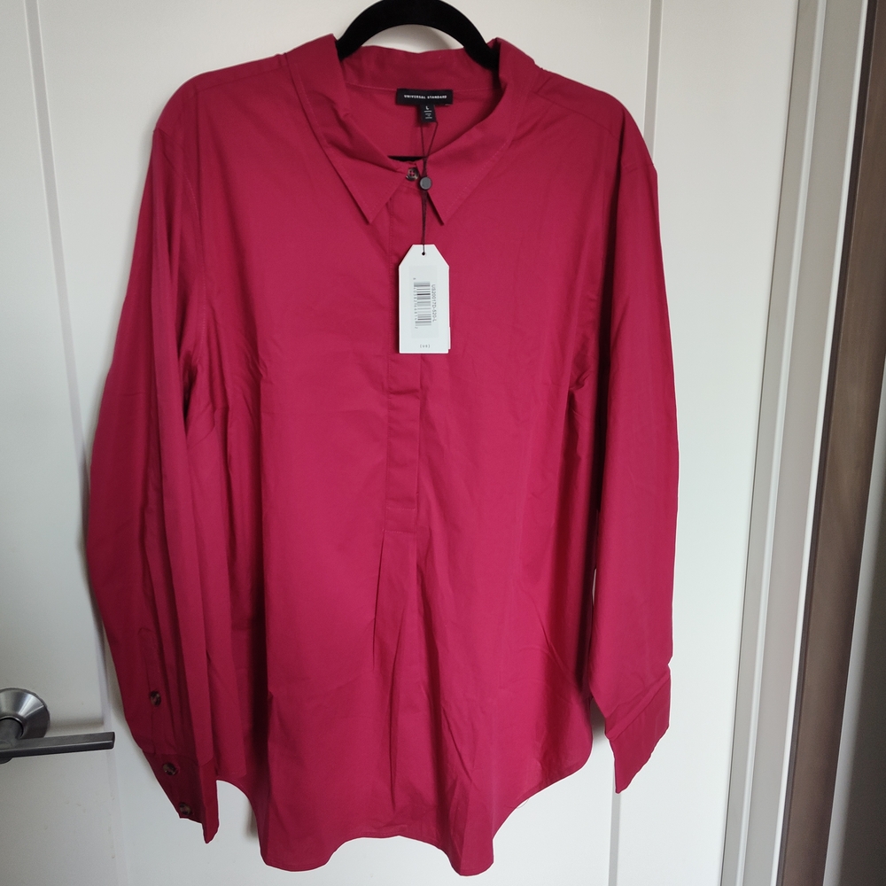Universal Standard Elbe Popover Stretch Poplin Classic Fit